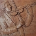 Violin Music Tile by John Leon
